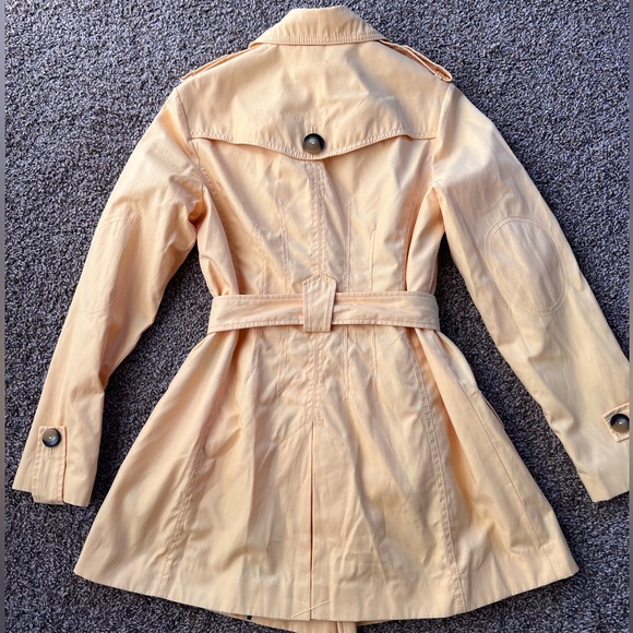 Jones New York Yellow Trench Coat Jacket Size Medium - Picture 2 of 6